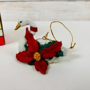 Silver Deer Tom Rubel Christmas Animals Goose Ornament